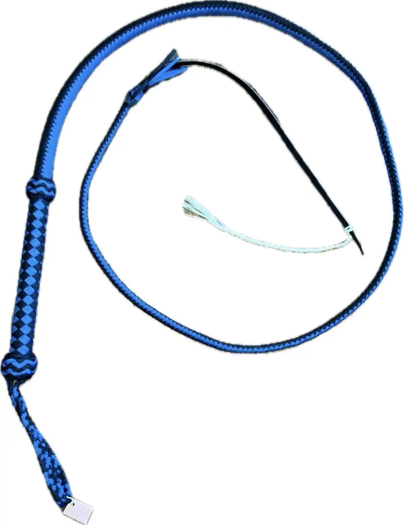 Bull Whip - Paracod Blue & Black 16 Ply - 4ft to 14ft Handmade