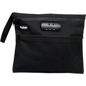 Kashmir Lockable Money Bag with Zipper | Waterproof Cash Deposit Bag, Bank Money Bag, Travel Money Pouch & Cash Organizer for Documents Travel, Business, Passports & Valuables