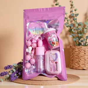 Flower Chain Heart Lip Gloss Set, Fruit Scented Moisturizing Lip Balm, Dual Color Jelly Lip Honey, Perfect Valentine Gift, Lip Kit