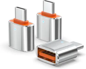 3 Pack Upgraded USB C to USB Adapter, High-speed data Transfer, USB C Male to USB 3.0 Female OTG Adapter for  16 15, , iPad,  Galaxy S24-S25, Notebook, and More Type C Devices