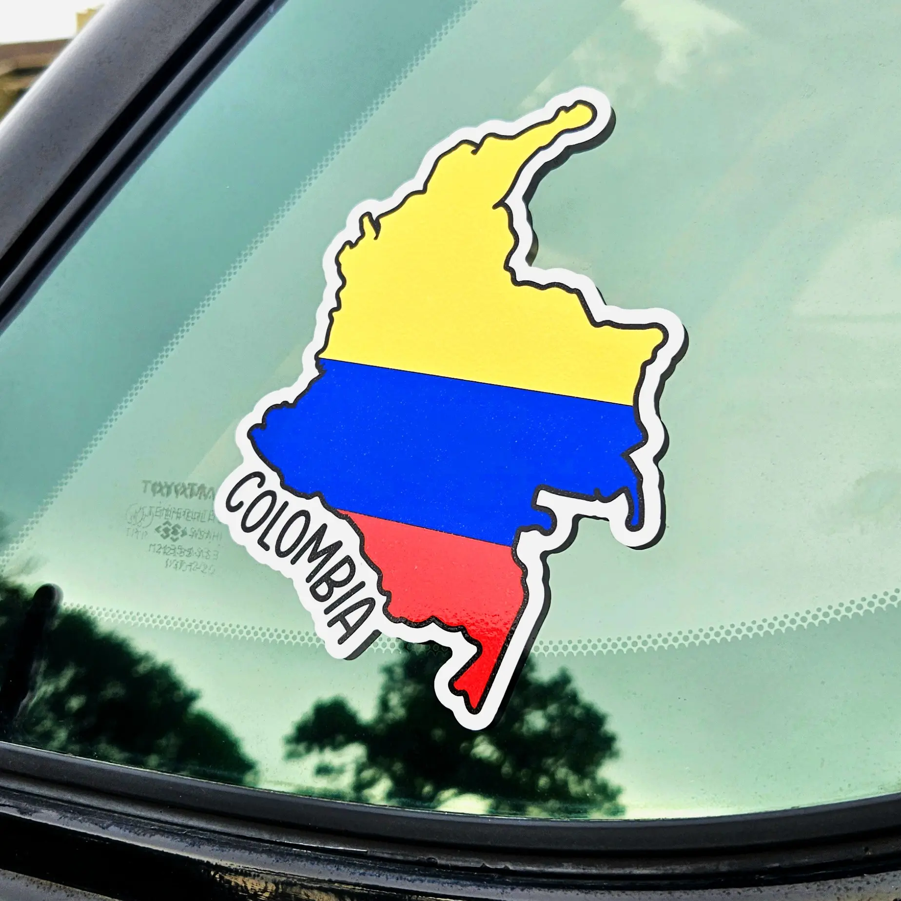 Sticker Bandera de Colombia 2 Piece (1x6-Pound & 1x3-Pound) Resistant Water Resistant Sticker for Car, Van, Laptop, & Phone - Excellent Quality