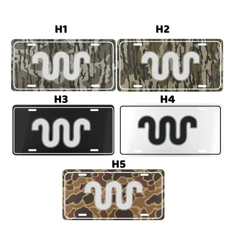 King Ranch Running W License Plate, 12x6 Aluminum Vehicle Plate, Camo Ranch Truck Tag, Western Gift For Him