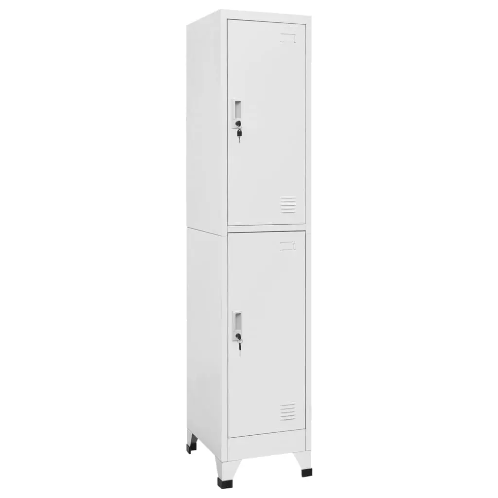 vidaXL Locker Cabinet, Home Office Storage Cabinet with Lockers and 2 Compartments, File Cabinet for Home School Changing Room, Industrial Style 244473
