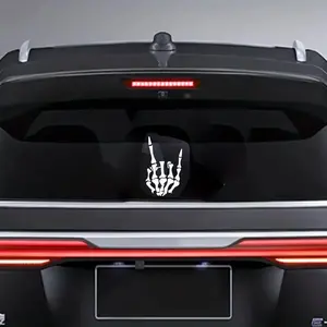 Hand Gesture Rock Sign Car Sticker, Car Exterior Decorative Sticker, Sticker For Cars, Universal Decoration Accessories for Car, Laptop, Refrigerator & Luggage, Halloween