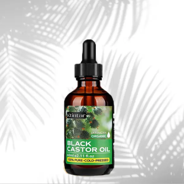 Ktintar Black Castor Oil 1/2/3 COUNT (60g) - Pure, Cold-Pressed for Hair Growth & Skin Care