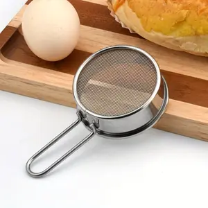 1 stainless steel fine mesh sifter, suitable for sifting matcha powder, cocoa powder, coffee powder, flour, and sugar powder, a must-have tool in the kitchen, Bakeware, Baking Utensils