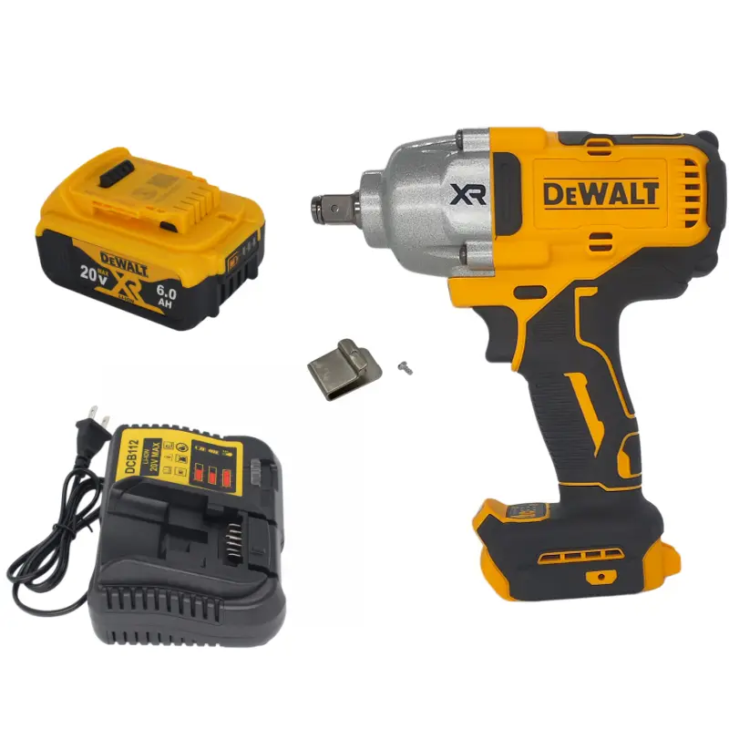 DEWALT 20V Brushless Cordless High-Torque Impact Wrench Kit (1 Kit) - 1/2-in Drive, with Ultra-Long Battery, Charger, LED Lighting - Tools for Mechanics, Batteries Included for DIY Maintenance