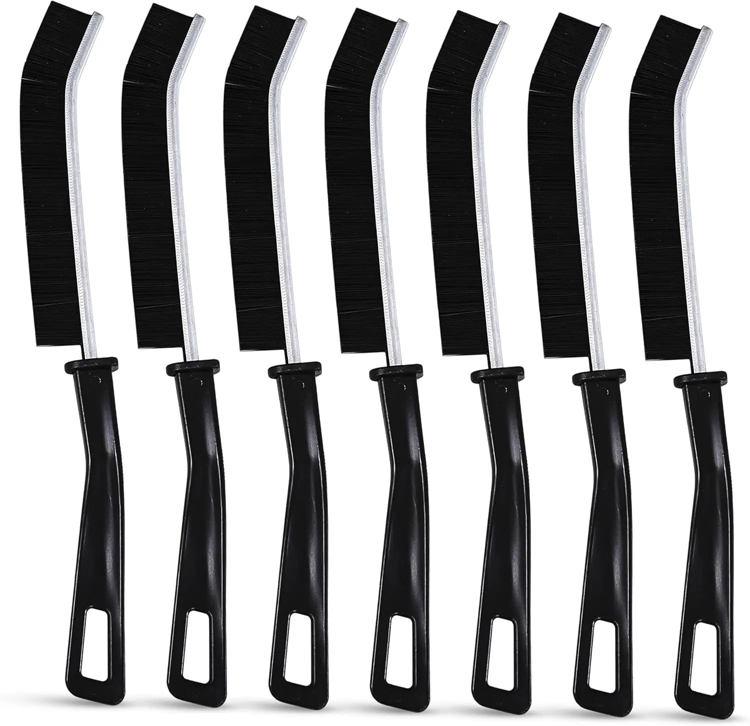 5 Pcs Crevice Cleaning Brush Set Multifunctional Hard Bristle Gap Brush for Bathroom Kitchen Tiles Window with Ergonomic Handle Durable Plastic Tools floor squeegee silicone cleaner removal Windshield tpr crepe brush kit