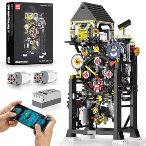 Mould King 10159 Cyberpunk Clock Building Set, APP Control Smart Clock with 4 Dials & Chiming Bird Alarm, 3181+ PCS Large Building Blocks Kit, Home Desk Decor, Collectible Building Toys for Adults and Teens
