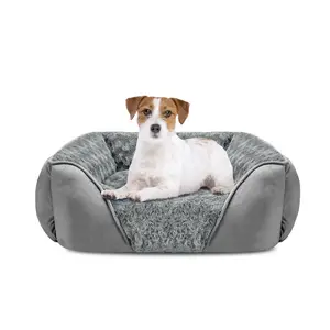 Orthopedic Dog Bed for Small to Large Dogs - Rectangular, Soothing, Soft & Durable Pet Cuddler with Non-Slip Base