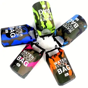 Camouflage Dry Bag High-Quality Floating Backpack 1.32-7.93 Gallons Roll-Top Design for Kayaking Rafting Boating Camping Durable Protection