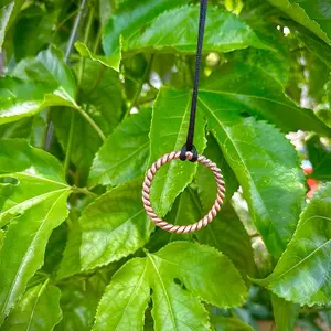 Copper Tensor Ring Necklace – Quarter Sacred Cubit (5.13” / 13.03 cm) | 144 MHz EMF Protection & Energy Alignment Chain
