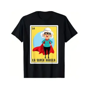 Cotton Oteria La Super Abuela Loteria Shirt - Regalo Para Abuela