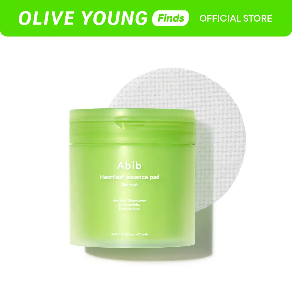 [Abib] Heartleaf Essence Pad Clear Touch 70 pads (150ml) | Korean Skincare Toner Pad for Face, Hydrating, Redness Relief, Soothing