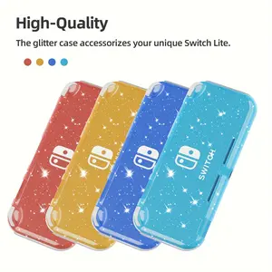 Nintendo Switch Lite Game Console Protective Case, Transparent Soft Gel Sparkle Cover, Durable Shockproof Accessory for Nintendo Switch Lite, Switch Accessories