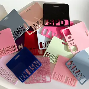 Custom Badge Buddy - Horizontal Medical Professional ID Card Reel for Nurses, ICU RNs, Health Care Workers, Xray & More