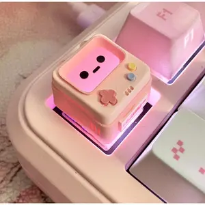 Original Retro Game Console Translucent Keycaps Arcade Mechanical Keyboard Accessory Kawaii ESC Replacement Keycap Single Resin