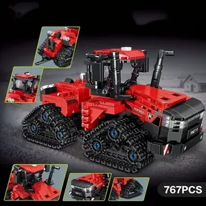 767pcs Tractor Model Building Set, Desk Display Office Art Block Decor, Mechanical Beauty Collection, Halloween Christmas Gift