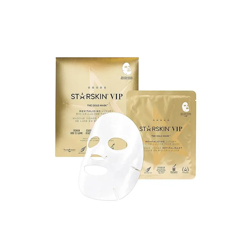 STARSKIN VIP The Gold Bio-Cellulose Second Skin Face Mask Value Pack