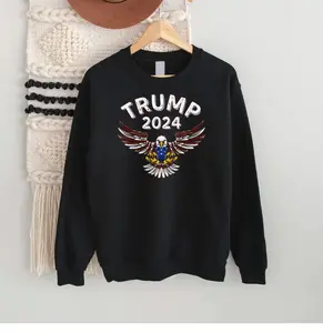 Regal Symbolism: Donald Trump American Eagle Classic T-Shirt - Representing Strength and Tradition - Hooded Sweatshirt