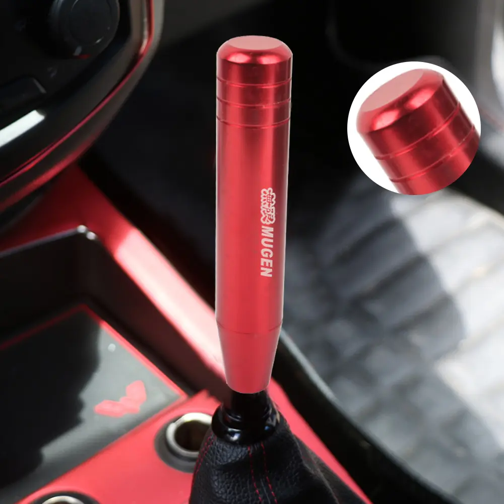 Brand New Universal 18CM JDM MUGEN Red Manual Transmission Long Gear Shift Knob shifter