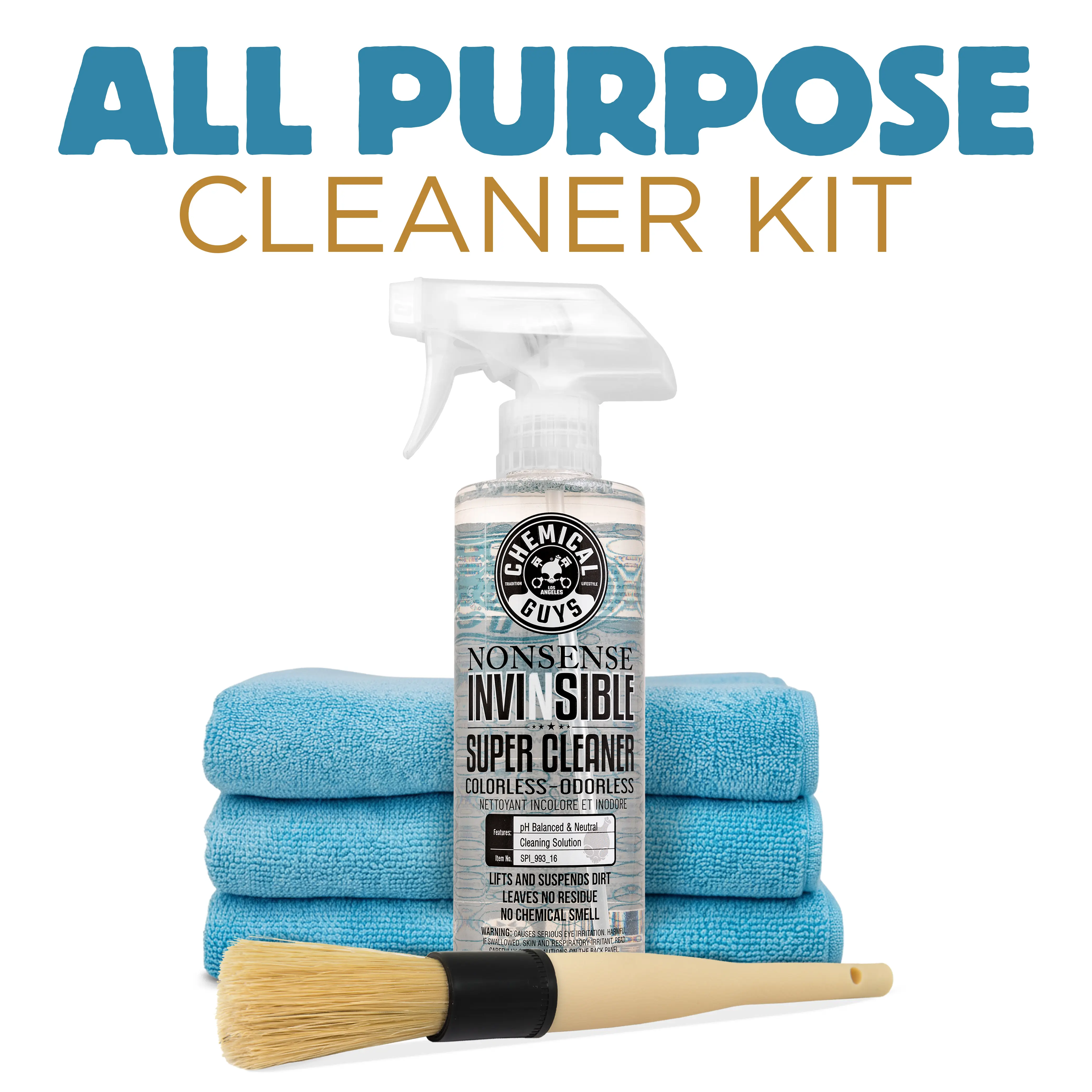Chemical Guys Nonsense All-In-1 Cleaner Kit - Colorless, Odorless All-Purpose Cleaning Solution for Automotive, Plastic Surfaces, Wheel And Tire Cleaning Car Washers