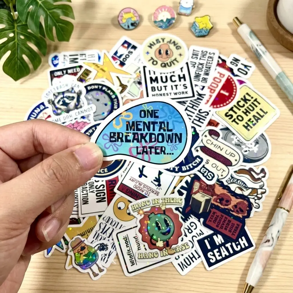 Cool Trendy Y2K Vinyl Stickers Pack 130PCS - Aesthetic Downtown Stickers for Water Bottle & Laptop, Fun Planner Stickers, Cute Stuff for Teens & Aesthetic Stuff