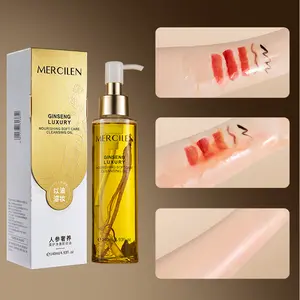 Mercilen Ginseng Nourishing Cleansing Oil 140ML, Oil Cleanser, Natural Liquid Cleanse, Gentle Makeup Remover, Hydrating & Refreshing Formula, Suitable for All Skin Types