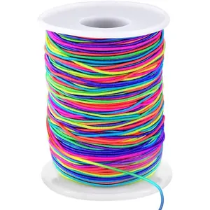 Elastic String for Bracelets, 1mm x 330 Feet Sturdy Rainbow Elastic Cord for Jewelry Making, Necklaces, Beading and Crafts