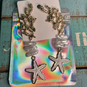 CORAL STARFISH EARRINGS