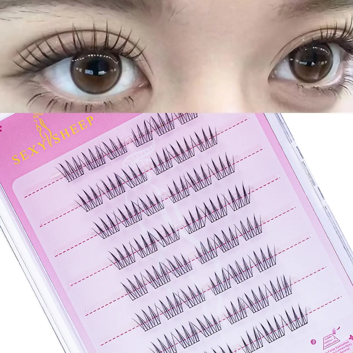 Self-Adhesive Reusable False Eyelashes, Fake Lashes, DIY Eyelash Extensions, Natural Look No Glue Needed, D Curl Mixed Length, Synthetic Fiber, Back to School Essentials