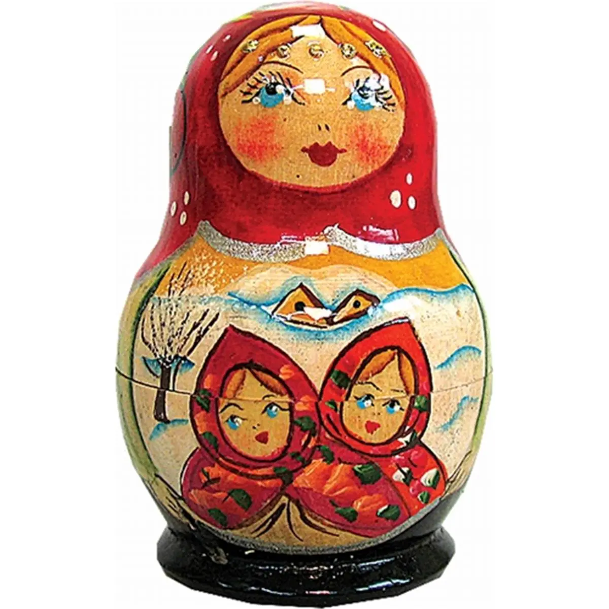 212 MAIN Brand 3 in. Freehand-Painted 5-Piece Wooden Russian Fairy Tale Nested Dolls Set by G.Debrekht, Toys & Hobbies Accessory for Lifetime Memories