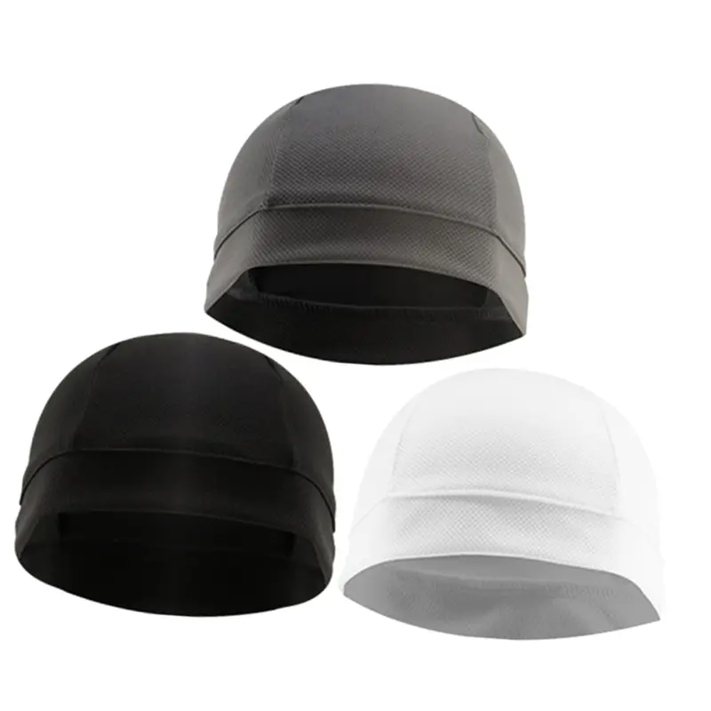 3PCS Men's Skull Caps - Warm, Breathable, Lightweight Helmet Liners with Elastic Fit, 2 Wearing Styles, Windproof, Men's Accessories, Built for Cycling and Running Focus, Teen Boy Gift, All-Season Sports Headwear
