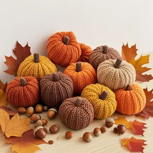 Halloween Decorations Door Hanging Simulation Pumpkin Garland Autumn Harvest Festival