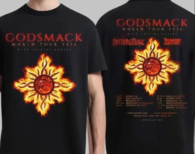 Godsmack The Rise of Rock World Tour 2026 Live Graphic T-Shirt, Vintage Metal Rock Tee, Concert Fan Shirt T081030