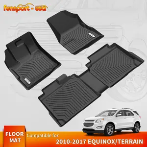 YITAMOTOR Floor Mats Fit for 2010-2017 Chevrolet Equinox/2010-2017 GMC Terrain, All-Weather Car Floor mats TPE Custom Fit Front & 2nd Seat 2 Row Liner Set