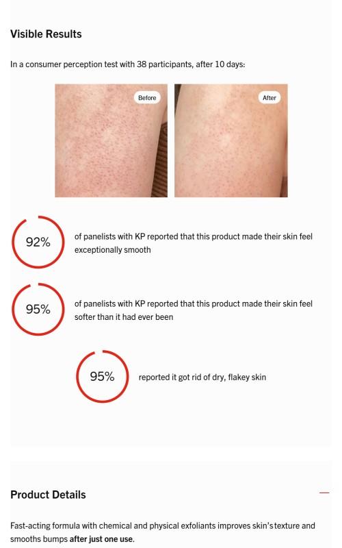 KP Bump Eraser Body Scrub 10% AHA Fresh Strawberry