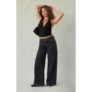 Pacsun Women's Sloane Low Rise Ultra Baggy Jeans Faded Black