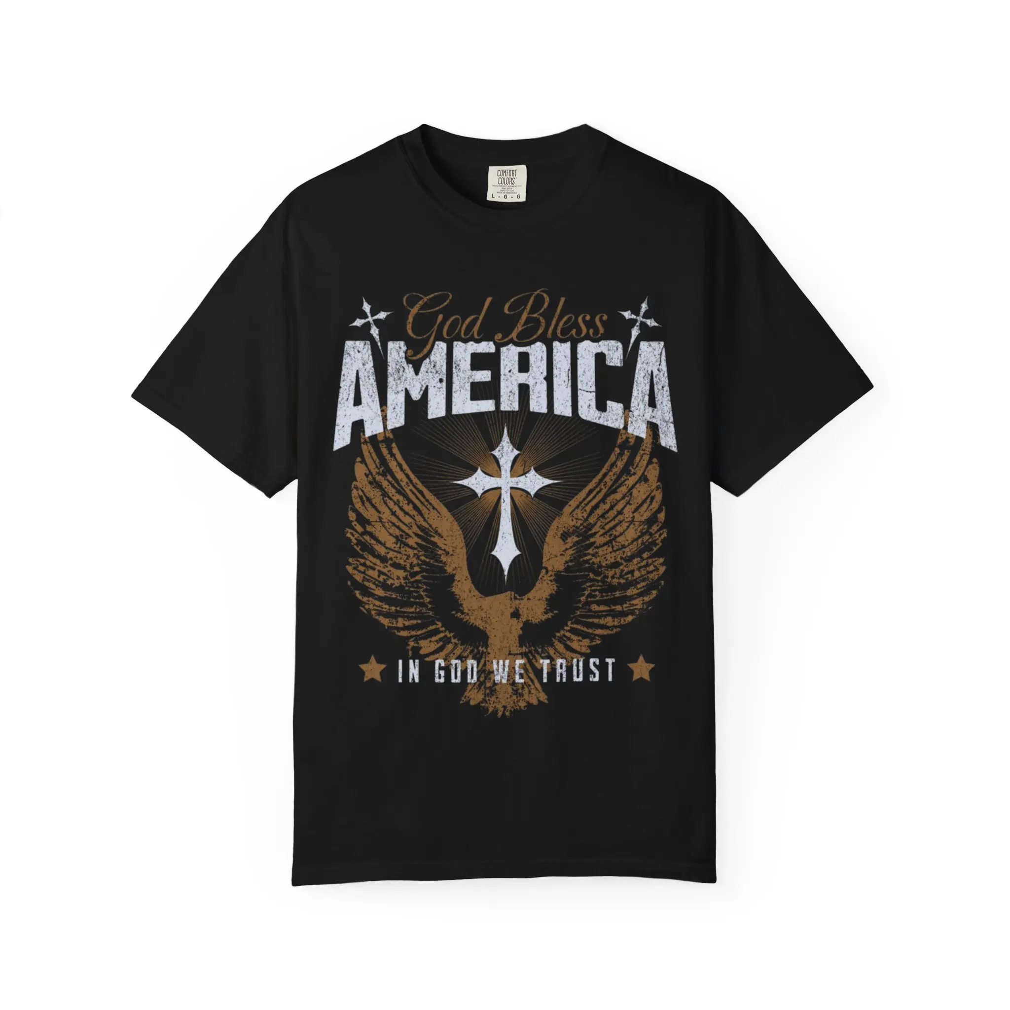 God Bless America Eagle T-Shirt | Patriotic In God We Trust Tee