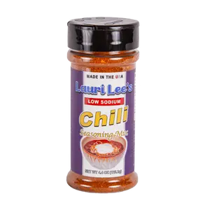 Lauri Lee's Low Sodium Chili Seasoning Mix - 4.4 oz. Bottle - Made in USA - Perfect for Heartier, Spicy Chili - Very Low Sodium Content