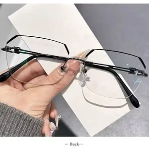 The Modern Minimalist Frameless Blue Blocking Reading Glasses, Ultra-Light Metal Build, Blue Light Defense for Focused Work, Gaming & Everyday Wear