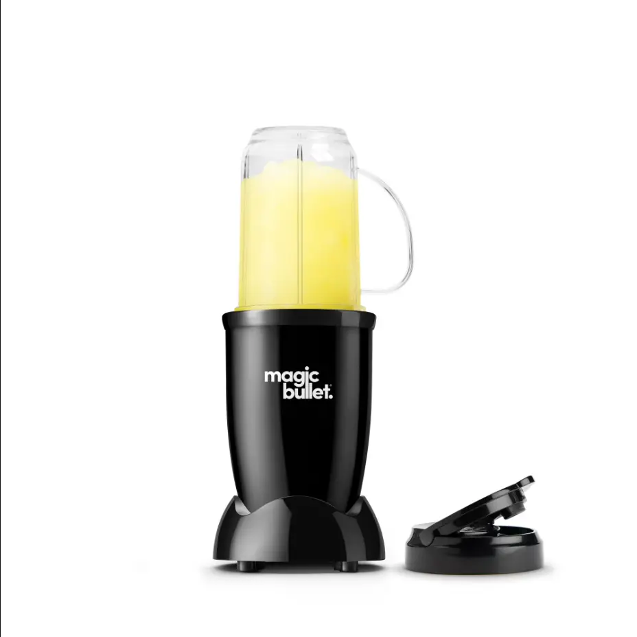 4-Piece Personal Smoothie Blender, Magic Bullet MBR-0401WM, Black, Compact Kitchen Blender for Everyday Use