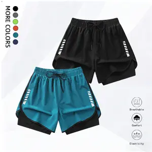 2PCS women’s casual sports shorts, fitness yoga Pilates exercise double-layer sports shorts with lining, back waistband with towel pocket #SummerVibes