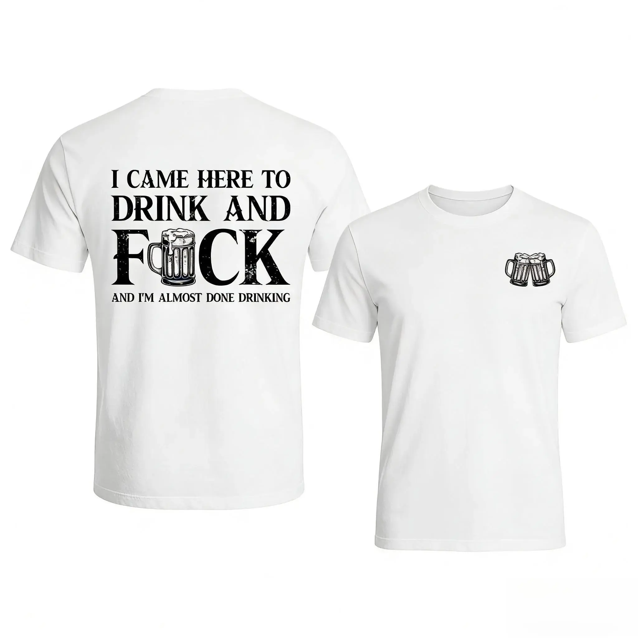 Odd Woods  I Came Here To Drink And Fck Hoodie, Funny Drinking Shirt, Printed Graphic Hoodie, Daily Casual Cotton Menswear
