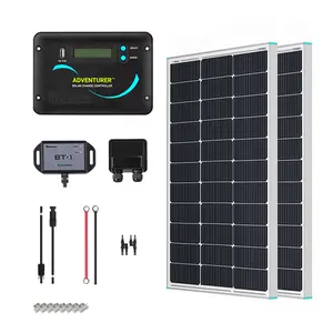 Renogy 200W 12V Solar Panel Kit | N-Type with 30A LCD PWM Charge Controller and Mounting Brackets for RV, Boat, Trailer, Camper, Marine & Off-Grid Use