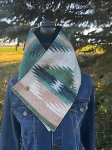 Western Wool Cowl Neck Warmer Rustic Style Country Fashion Accessory Ranch Wear Cowboy Attire Essential Piece Outdoor Gear Cold Protection