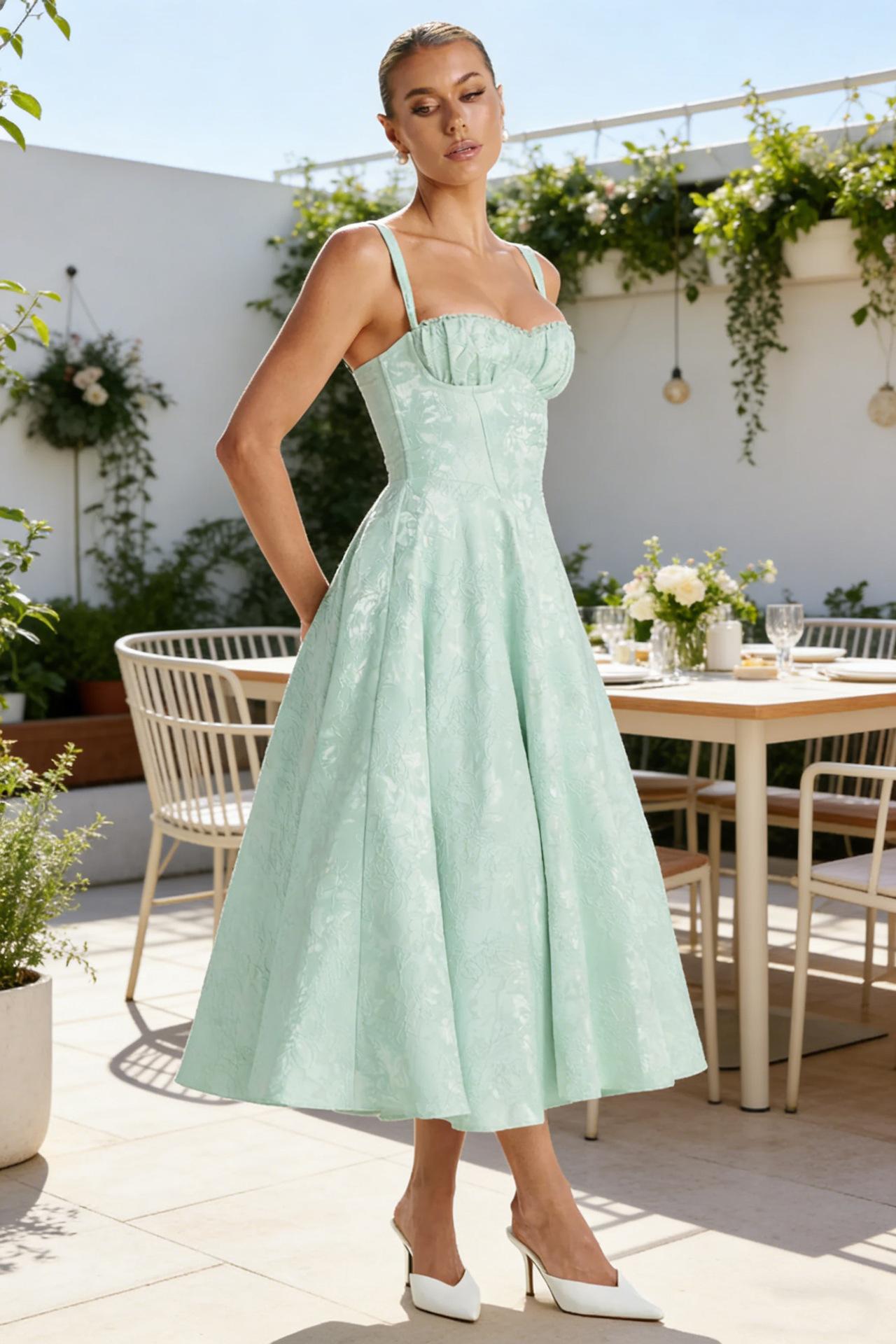 Strap-back Soft-style Dress Womens Backless Dress