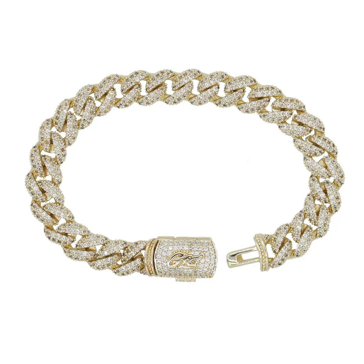 GLD Link Bracelet in 18k Yellow Gold Plated - 8.5mm - Lifetime Guarantee, Perfect Gift