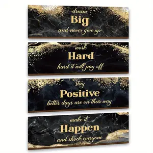 Boho Style Wall Art, 4 Counts/set Wooden Hanging Wall Decor, Abstract Decoration for Bedroom, Living Room, Office, Home Decor, Poster