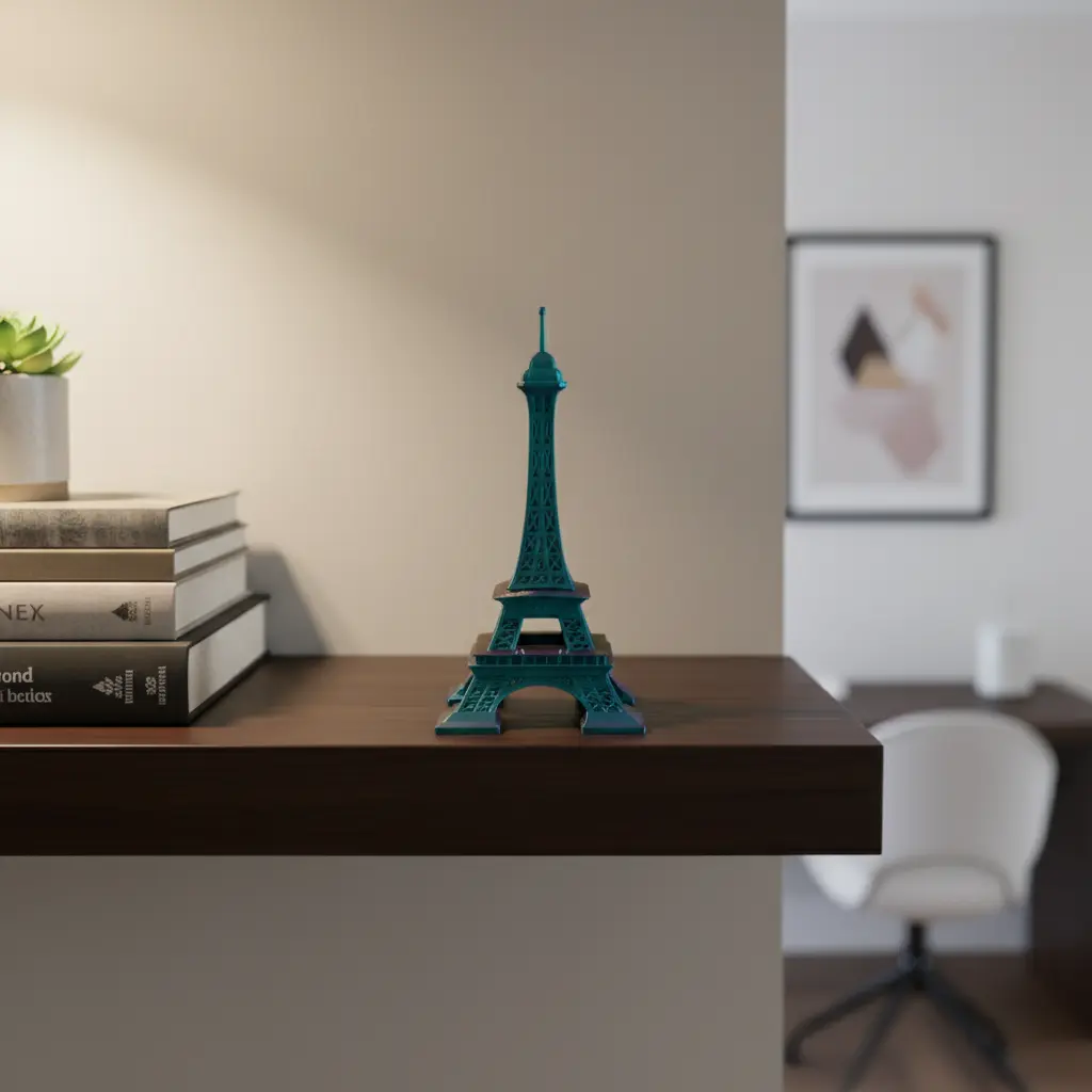 Color-Shifting Eiffel Tower – 3D Printed Miniature Landmark – Desk Decor, Paris Gift, Travel Lover Souvenir